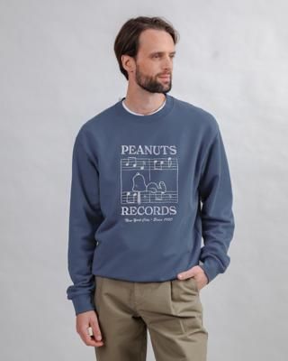 Peanuts Classic Records Sweatshirt Blue