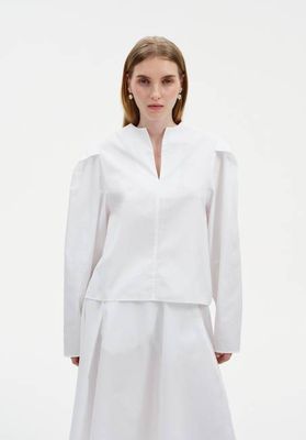 Pleated Shoulder Blouse