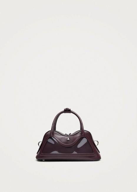 Hilma Mini Vinyl Burgundy Leather Bag
