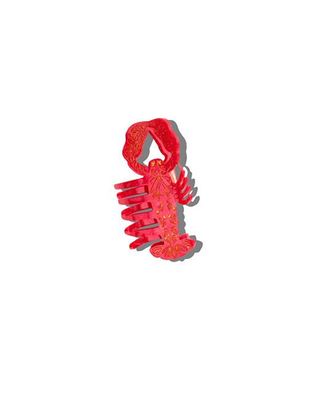 Red - Hand Painted Lobster Claw Hair Clip - Solar Eclipse