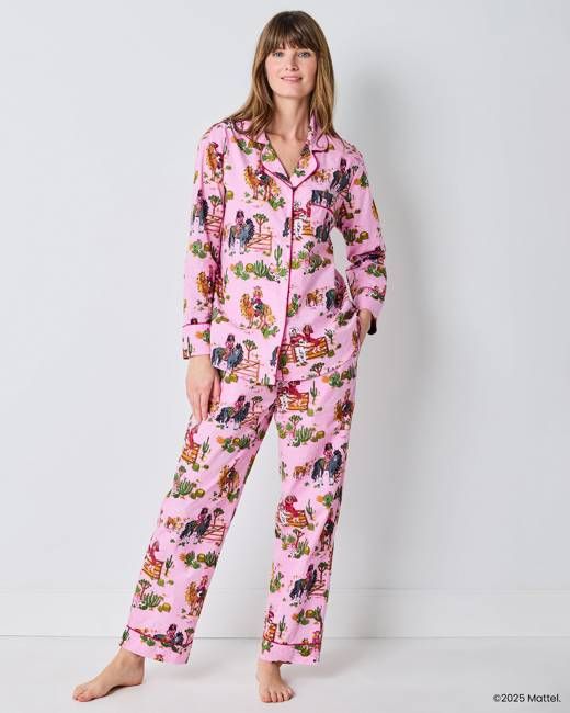 Barbie™ + Printfresh Western Barbie - Tall Long PJ Set - Cowgirl Pink