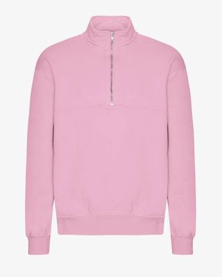 Organic Quarter Zip - Cherry Blossom