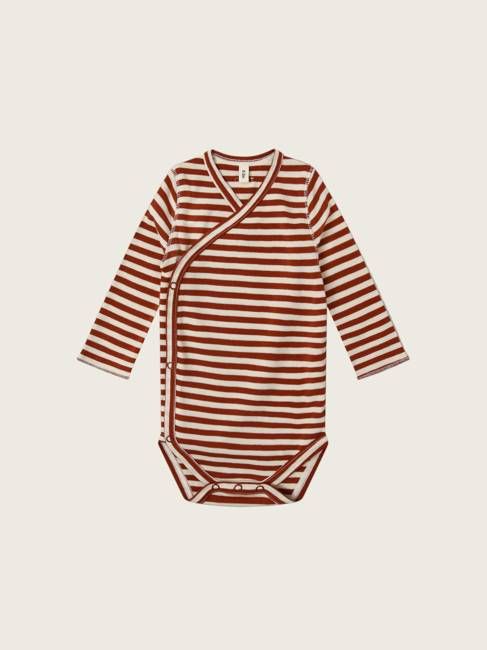 Paprika Stripes Wrap Bodysuit