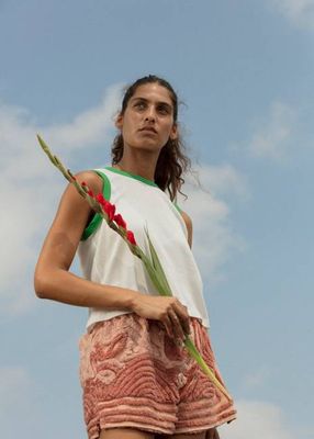 Chloe Tank - White/Green