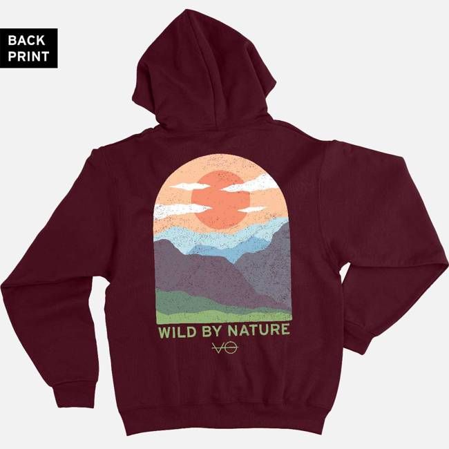 Hills Scene Back Print Hoodie (Unisex)