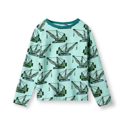 Gala long-sleeved top with crane machines