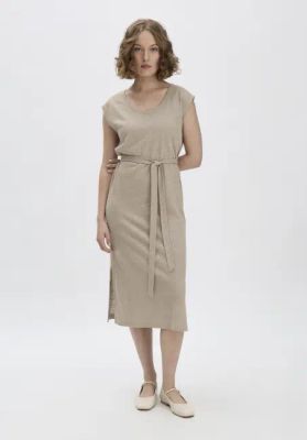 Jersey dress midi relaxed made of linen and organic cotton