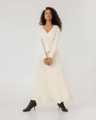 Vagos: Sea Salt A-line Skirt