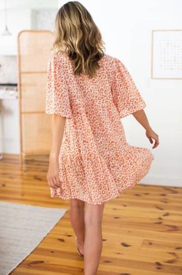 Isla Dress - Sunbaked Leopard Organic