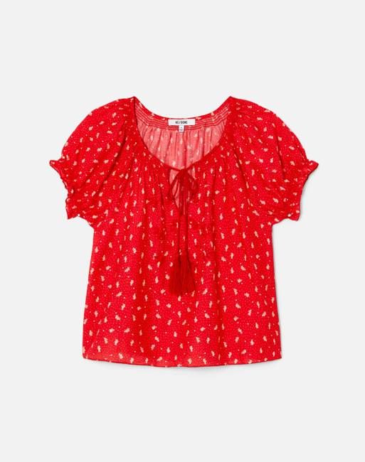 Katie Embroidered Top - Bandana