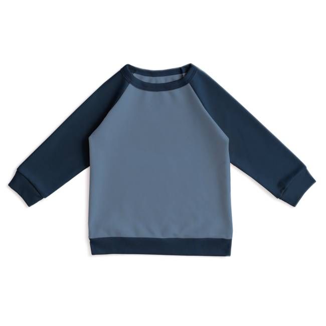 Color Block Sweatshirt - Lake Blue & Night Sky