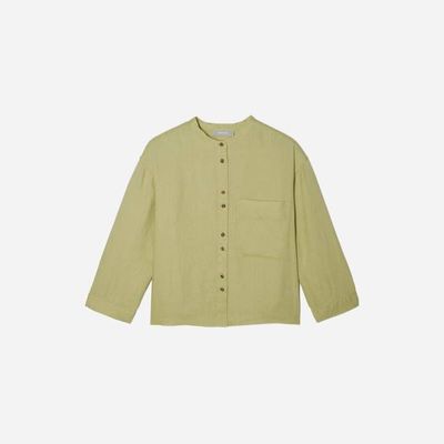 The Linen Billow Blouse | Leek