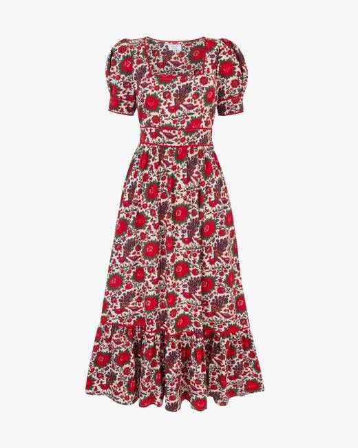 Pink City Prints Bird Evelyn Dress
