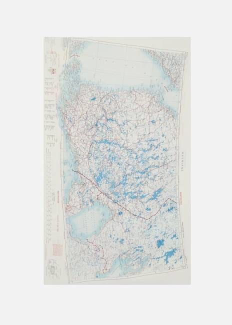 1950s SILK MAP SCARF, HELSINKI AERONAUTICAL MAPS