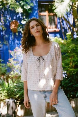 The Camelia Blouse | Dotted Plaid