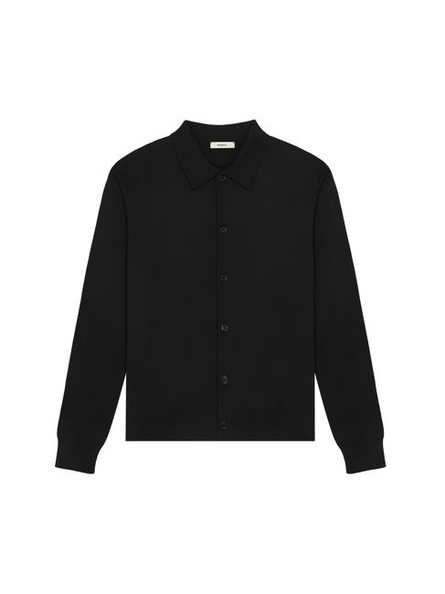 Archive Womens DNA Knitted Collared Shirt—black