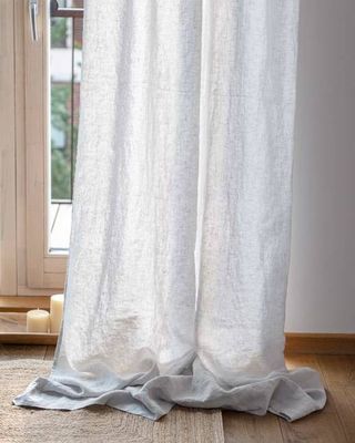 Mid-weight Curtains in light grey, tab top