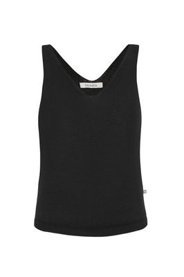 Mare 100% Linen Tank Top Black