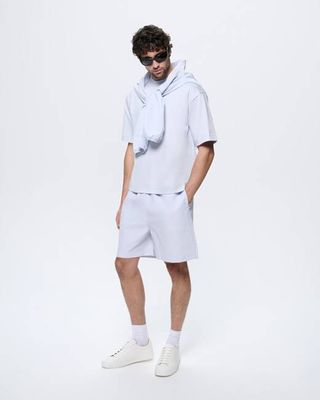 Mens Recycled Nylon Shorts—Ice Grey
