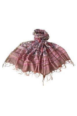 Chanderi Silk Cotton Blockprint Stole No. 7 Jodhpur Edit