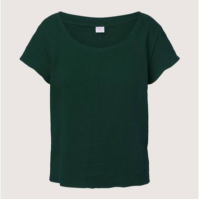 Musselin-Shirt Coube smaragd (grün)