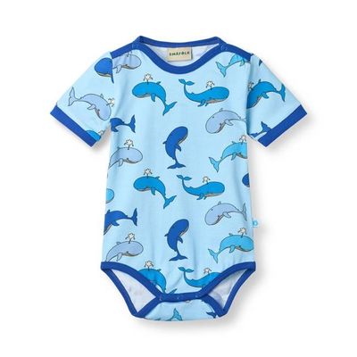 Elstar short-sleeved baby body with wales