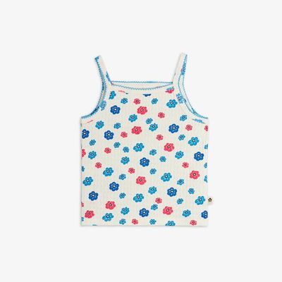 Flowers Pointelle Tank Top