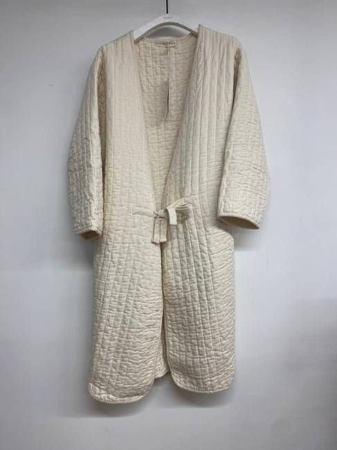 Akoya Organic Cotton Quilted Jacket in Off White