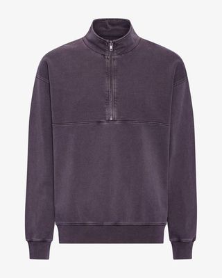 Organic Quarter Zip - Faded Grape
