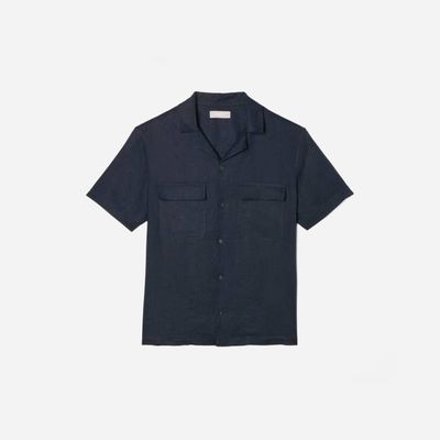 The Resort Shirt in Linen | Deep Navy