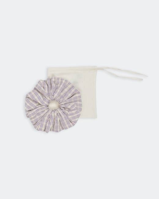 Scrunchie - Purple Check