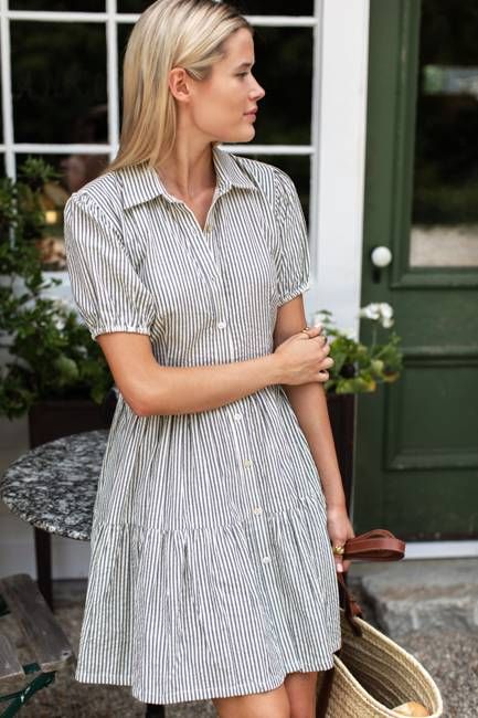 Marin Dress - Newburyport Stripe
