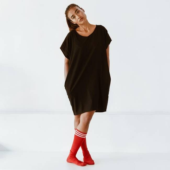 Jurk - gerecycled katoen - zwart