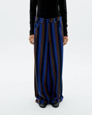 Blue striped wide leg totenham Hedda pants