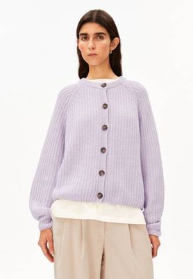 RIB KNIT CARDIGAN| moonlit lilac