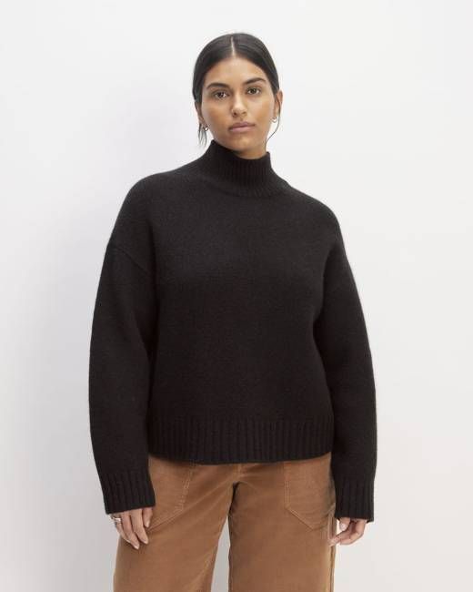 The Cloud Oversized Turtleneck | Black