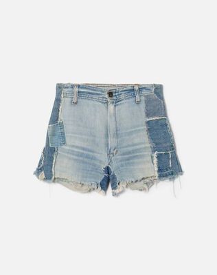 70s Patchwork Denim Short -#1263