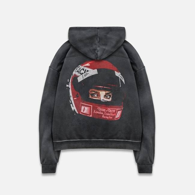 DR1 Helmet Washed Black Hoodie