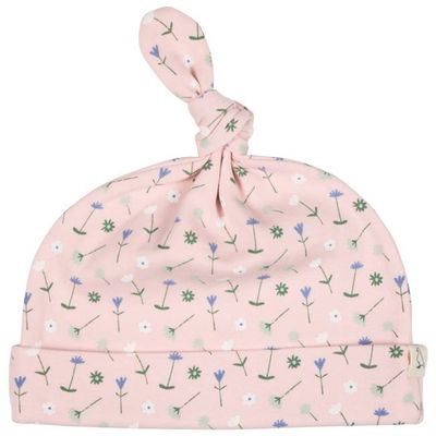 Knotted Hat - Flowers, Pink