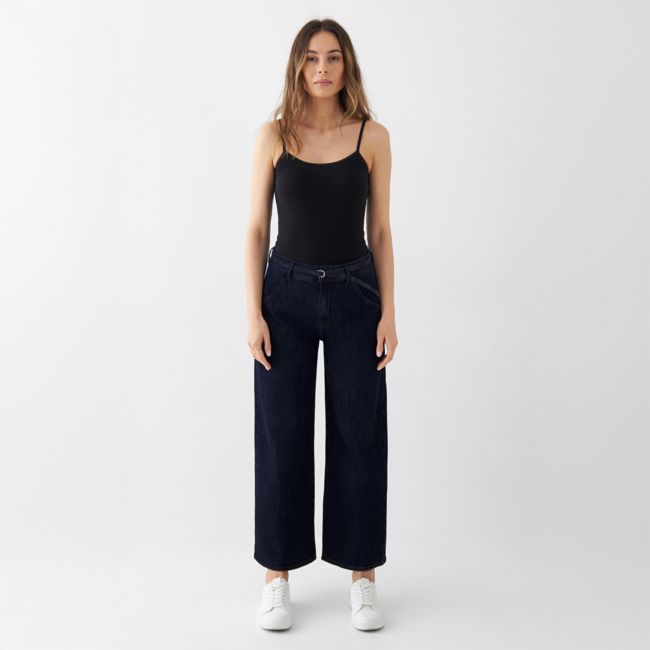 BLINK Wide Barrel Culotte Soft Denim - Classic - Raw Blue