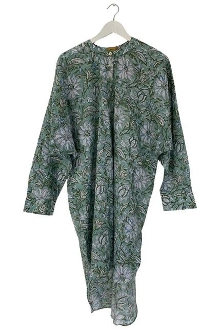NEW! Block Print Henley Neck Kurta No. 68