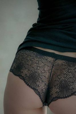 Panty FLOWERING FERN Black