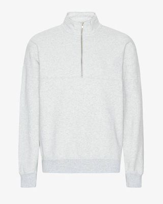 Organic Quarter Zip - Snow Melange