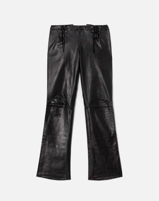 90s Leather Lace Up Pant -#1272