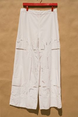 Scout Tie-Back Pant - White Cutwork (M)