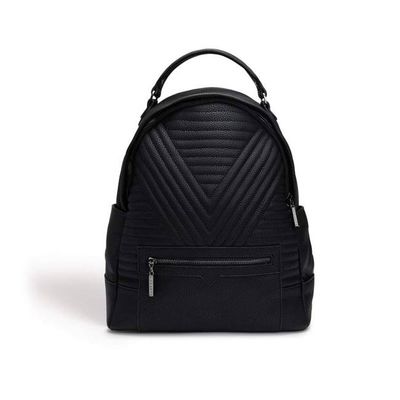 Camberwell Black Quilted Vegan Backpack