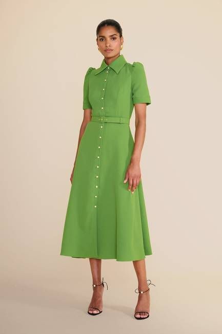 Violet Bright Olive Green Dress