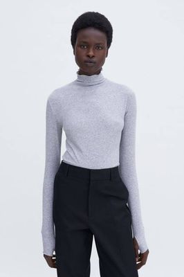 Rib Mock Neck Top