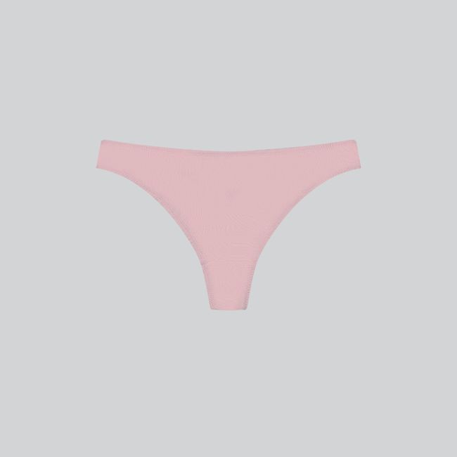 Organic Supima Cotton Thong in Blossom Pink