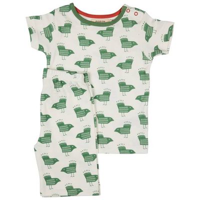 Short Pjs - Birds On White